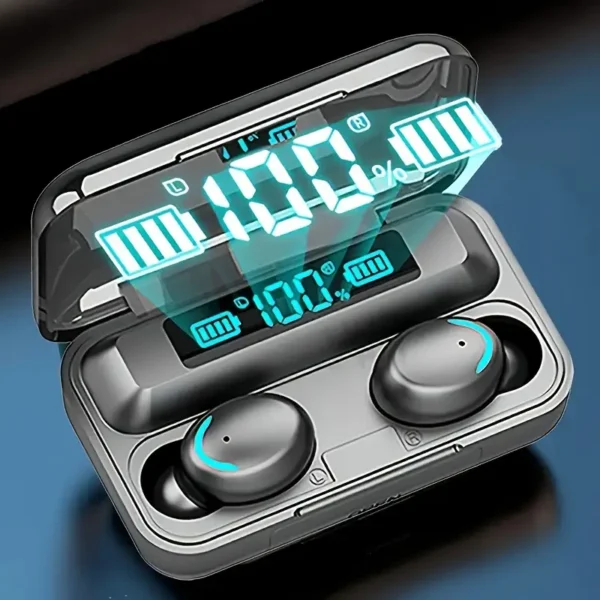 TWS Wireless Earbuds, Stereo Sound Headphones, Sport Headset, In Ear Earphones with LED Display Charging Bin F9 Tws In-Ear Hi-fi Stereo Wireless Earphone Wireless Earbuds Sports Life Headphones Gaming Headset for iPhone Android, Gifts for Man Women