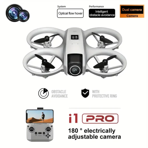 PRO 4K Dual-Camera Drone, 180° Camera Steering, Dual Batteries, Intelligent Obstacle Avoidance, Optical Flow Positioning, 360° Roll, Gyroscope - oxbig mart 9